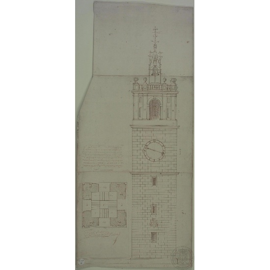 University Collection. Plan for the tower of Fonseca College by Mateo López (1598).