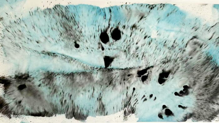 Detalle da obra da mostra 'O ceo aos meus pés'. Luciana Rago Ferrón