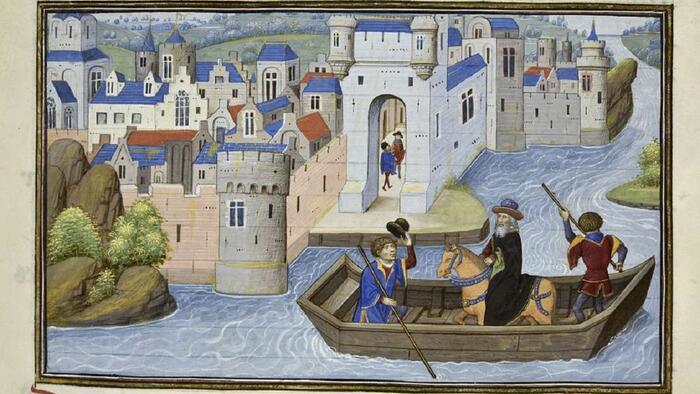Ilustración da obra de Jean Wauquelin 'Livre des Conquestes et faits d'Alexandre', cc. 1467. IMAXE: Museo de Belas Artes da Cidade de París