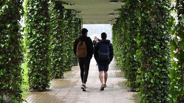 Estudantes no Campus de Lugo