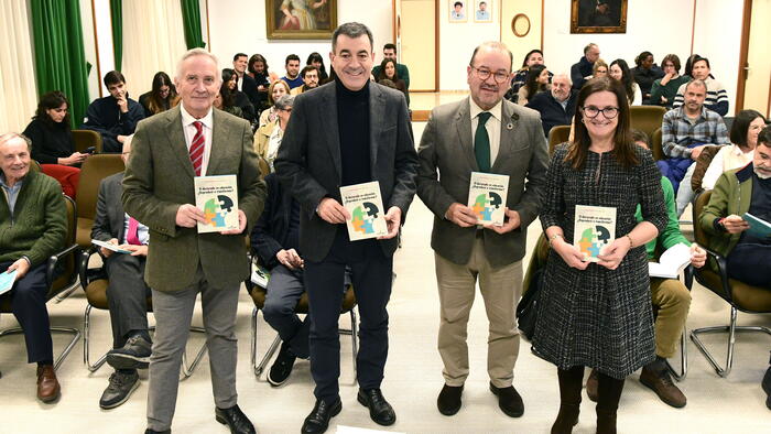 De esquerda a dereita, Miguel Santos, Román Rodríguez, Antonio López e Mar Lorenzo. Foto: Santi Alvite