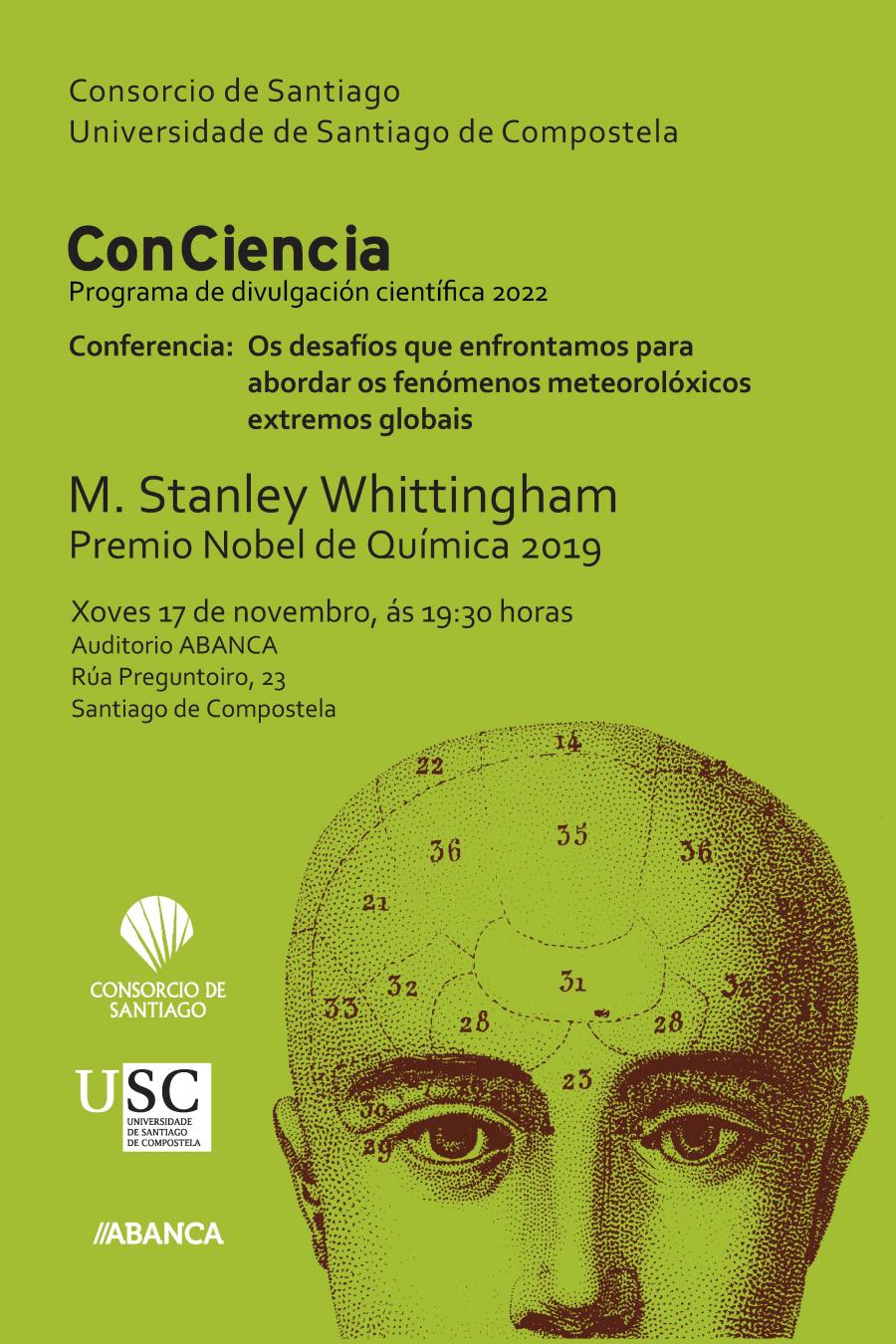 M. Stanley Whittingham impartirá en Compostela unha conferencia no marco do Programa ConCiencia M. Stanley Whittingham impartirá en Compostela unha conferencia no marco do Programa ConCiencia