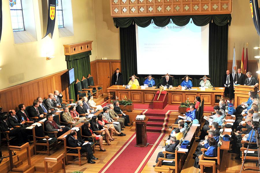 Salón nobre durante o acto Salón nobre durante o acto