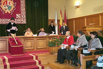 Momento do discurso do reitor