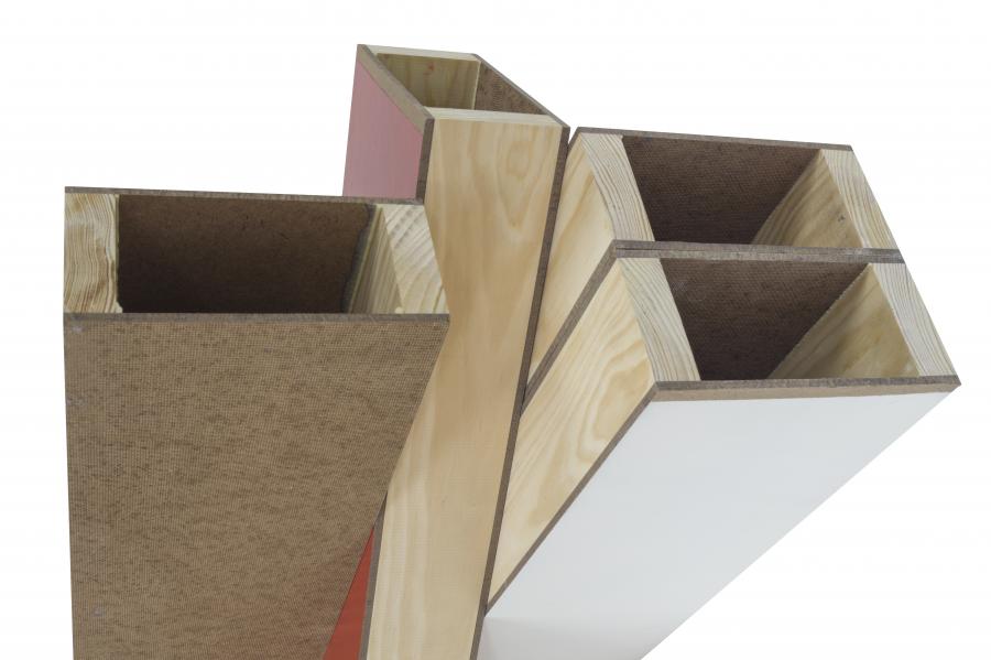 Detalle do sistema construtivo celular premiado no V Concurso de TFG Enxeñaría e Muller Rural