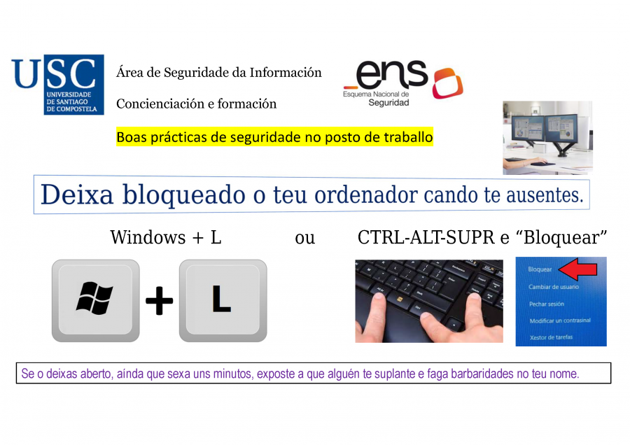 Bloquea o teu ordenador