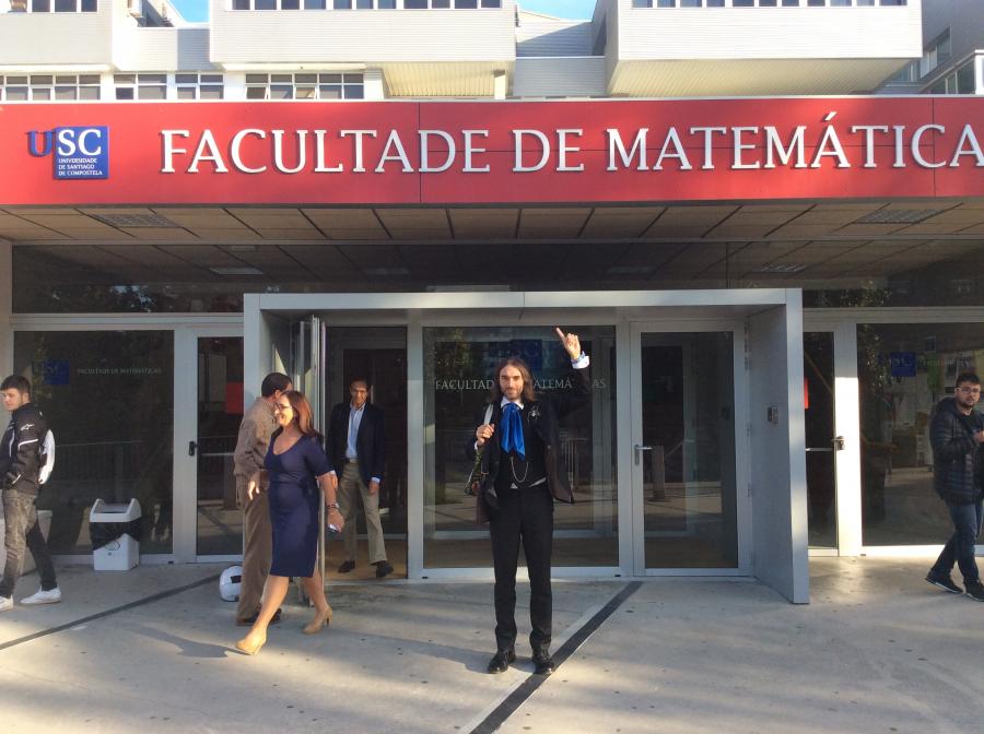 Cédric Villani ante a Facultade de Matemáticas Cédric Villani ante a Facultade de Matemáticas