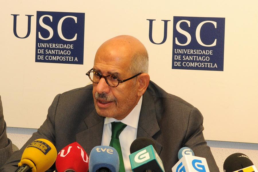 Mohamed ElBaradei na rolda de prensa