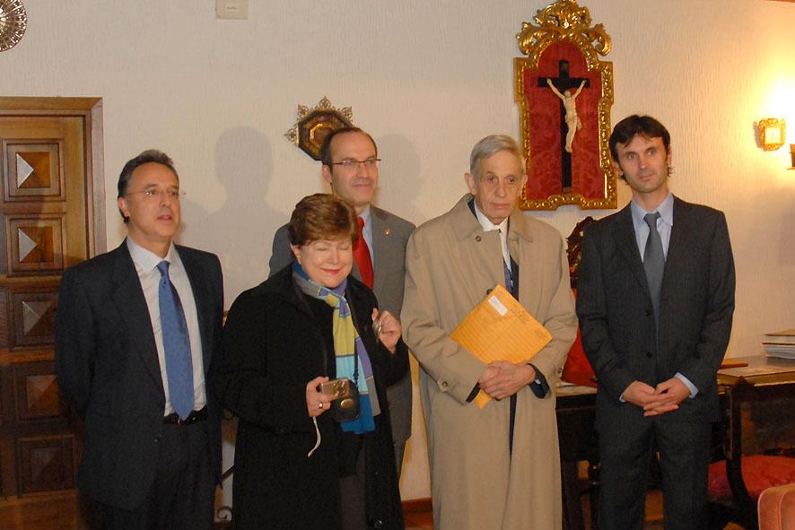 John F. Nash Jr. na recepción na Reitoría