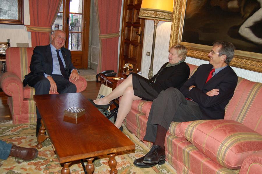 Recepción a Richard Royce Schrock na Reitoría Recepción a Richard Royce Schrock na Reitoría