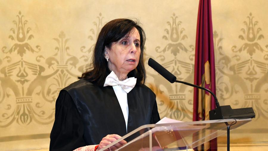 Momento do discurso de María Emilia Casas Baamonde Momento do discurso de María Emilia Casas Baamonde