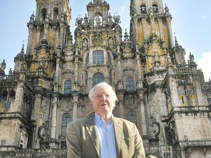 Sir David Frederick Attenborough na Praza do Obradoiro