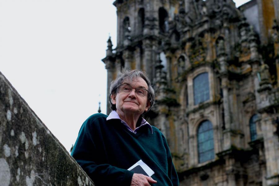 Sir Roger Penrose na Praza do Obradoiro