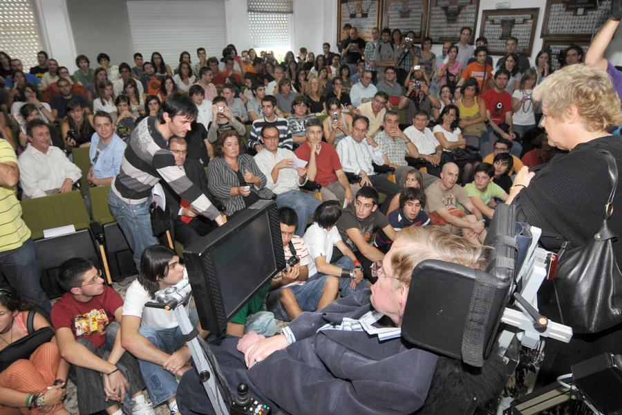 Encontro con Stephen Hawking na Facultade de Física Encontro con Stephen Hawking na Facultade de Física