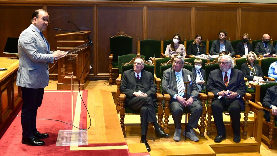O reitor Antonio López, na súa intervención en Fonseca. Foto: Santi Alvite