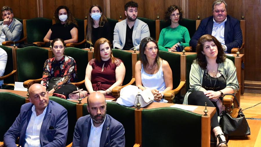 Participantes na clausura da sétima edición do proxecto Mentoring USC. FOTO: Santi Alvite
