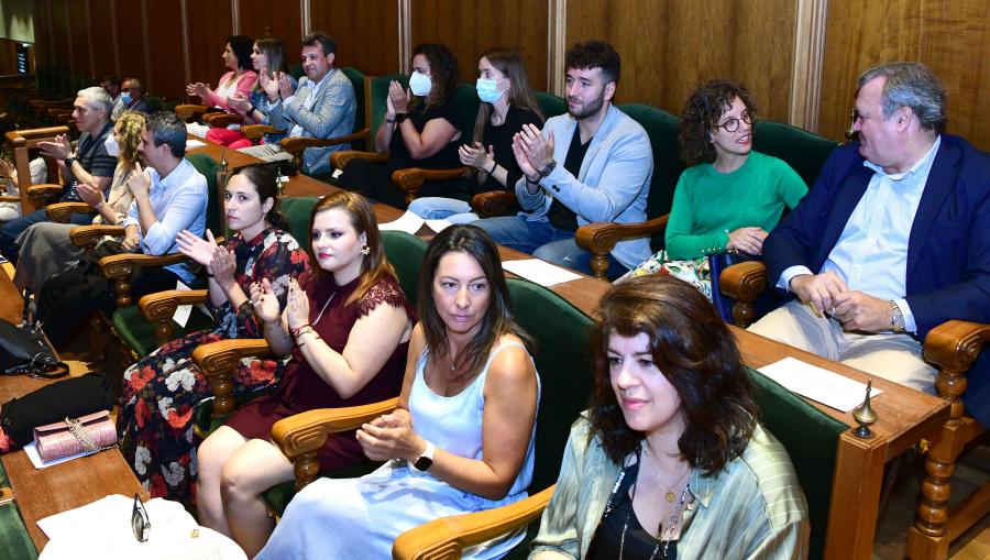 Participantes na clausura da sétima edición do proxecto Mentoring USC. FOTO: Santi Alvite