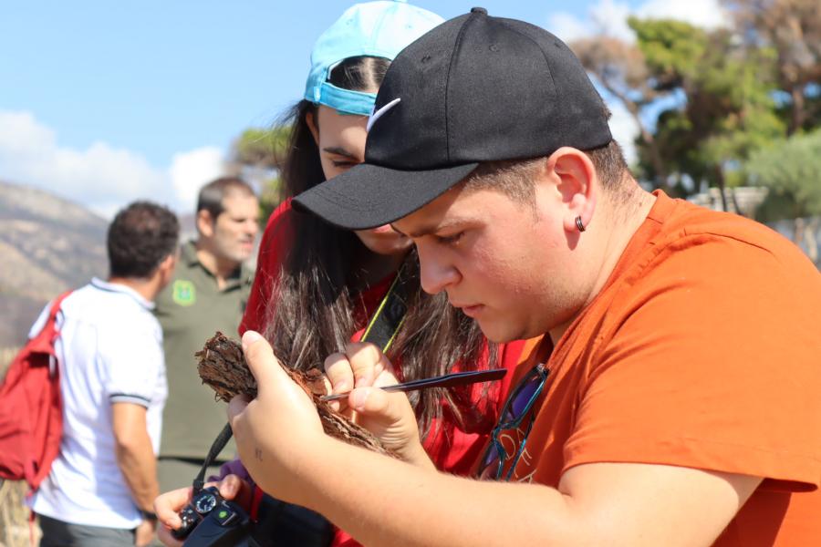 Estudantes e docentes desprazados ata Grecia ao abeiro do proxecto Facing Fire. Foto: Iria Souto