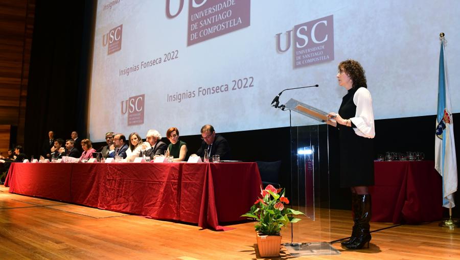 A secretaria xeral, Dulce García Mella, durante a súa intervención. FOTO: Santi Alvite