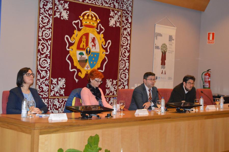 Cabena, Ferreiro, Fraga e González, na apertura do XVI Curso de Primavera da USC