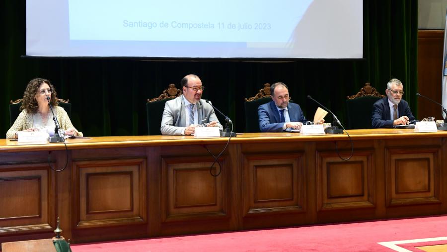 De esquerda a dereita, Carmen Durán, Antonio López, Julio García Comesaña e Francisco Caamaño. FOTO: Santi Alvite