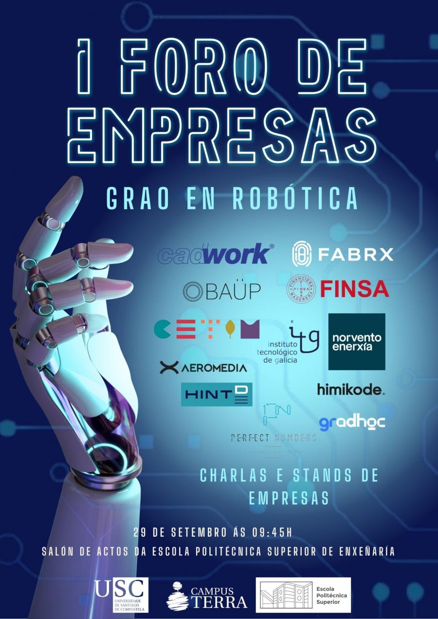 Cartaz do I Foro de Robótica e Empresas