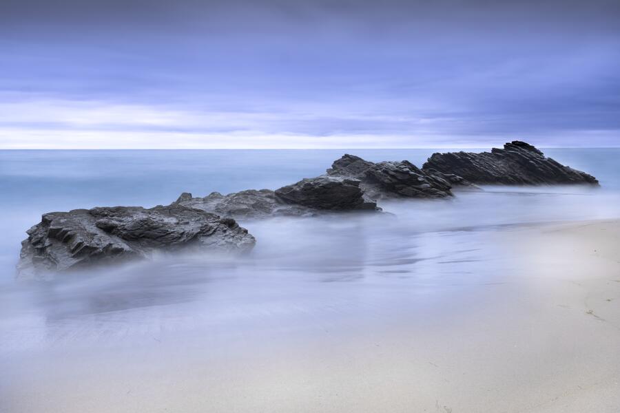 Morados costeros al atardecer, de Óscar Vallejo, fotografía gañadora do 2º premio
