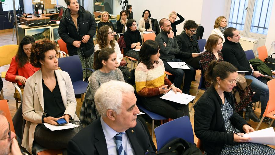 O Programa Mentoring reuniu este venres a unha representación dos preto de 100 profesionais e directivos. FOTO: Santi Alvite