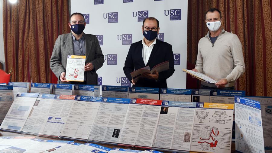 De esquerda a dereita, Gumersindo Feijoo, Antonio López e Manuel Núñez Singala. FOTO: Santi Alvite