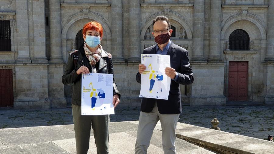 Tareixa Ferreiro e Jesús Varela Zapata, na presentación dun ciclo de Lugo Cultural