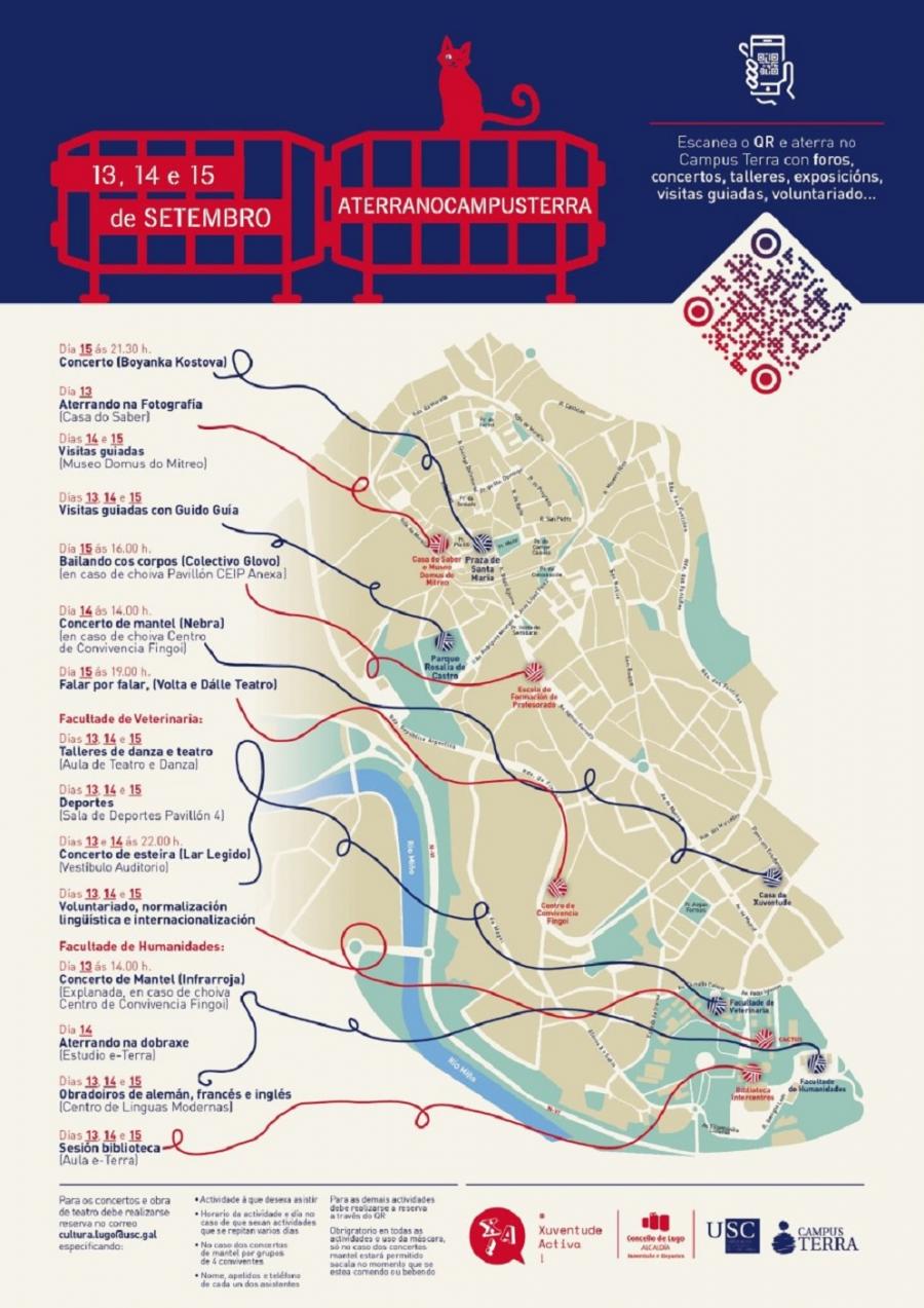 Cartaz coa programación de 'Aterranocampusterra'