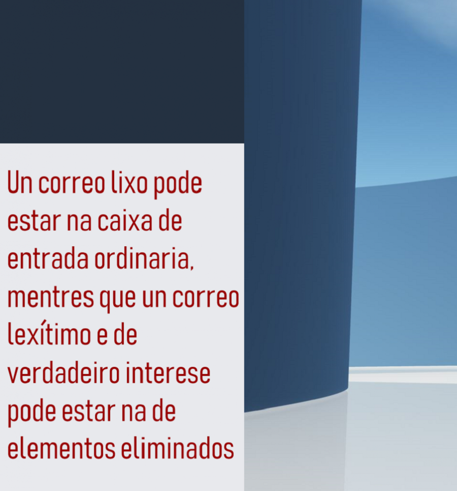 Revise sempre o cartafol de correo lixo