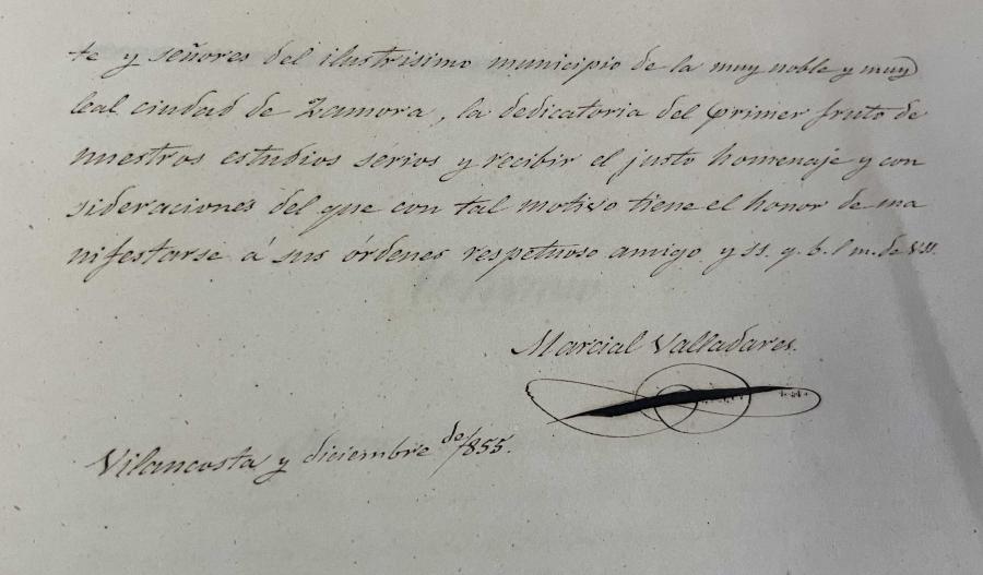 Páxina con detalle da sinatura do autor