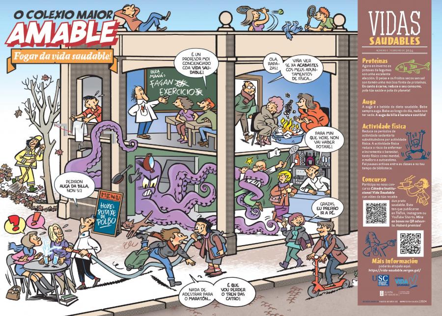 Mantel que se distribúe nos comedores da USC 