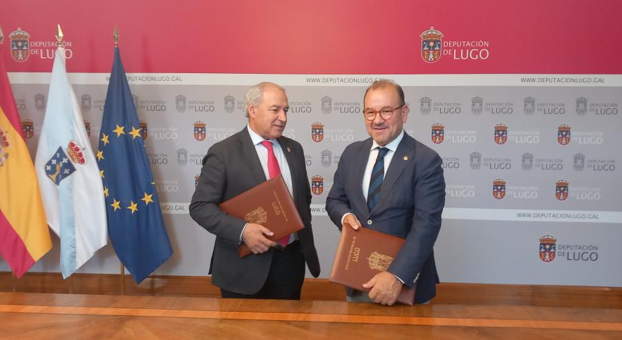 José Tomé e Antonio López durante a sinatura do convenio 