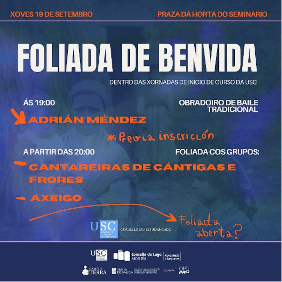 Cartel da Foliada de benvida