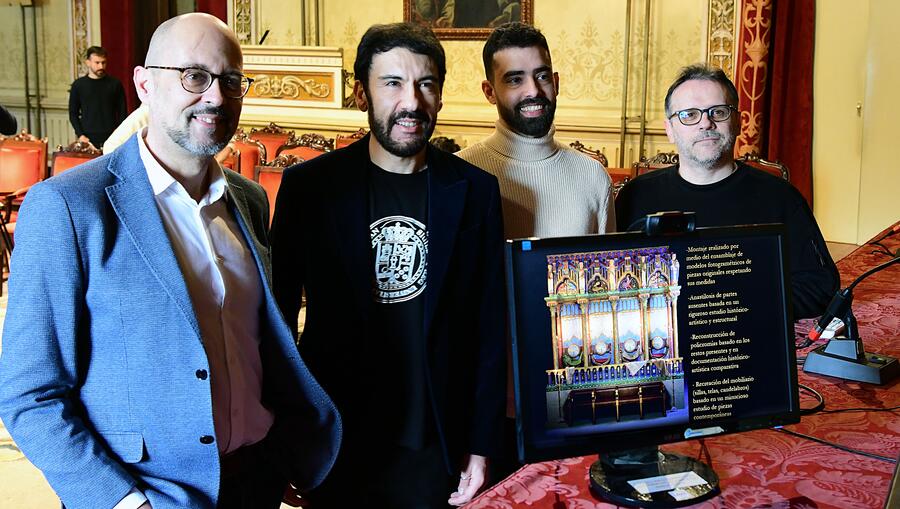 De esquerda a dereita, Anxo Miján, Francisco Prado-Vilar, Alexandre González e Carlos Paz. Foto: Santi Alvite