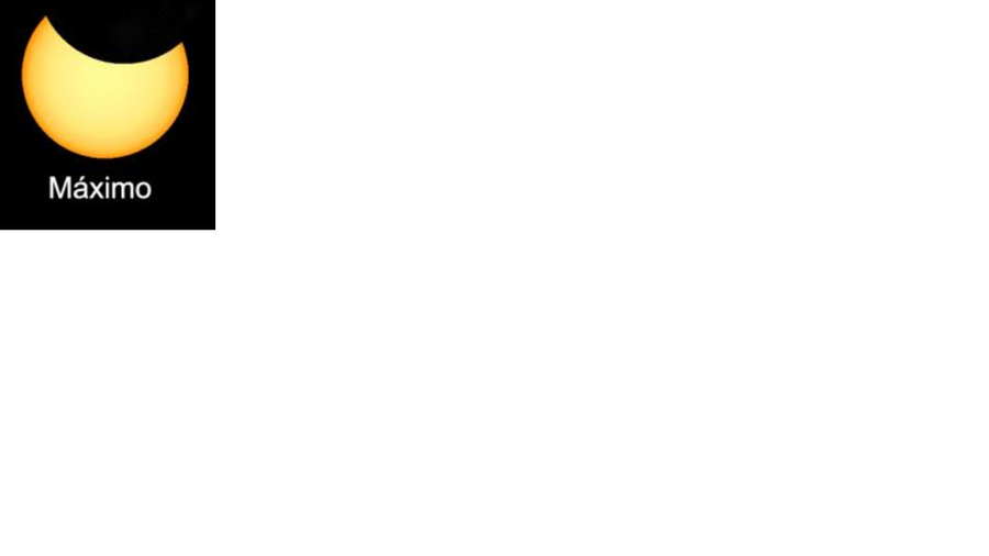 A imaxe representa a fase máxima da eclipse en Galicia. Créditos: Observatorio Astronómico Nacional