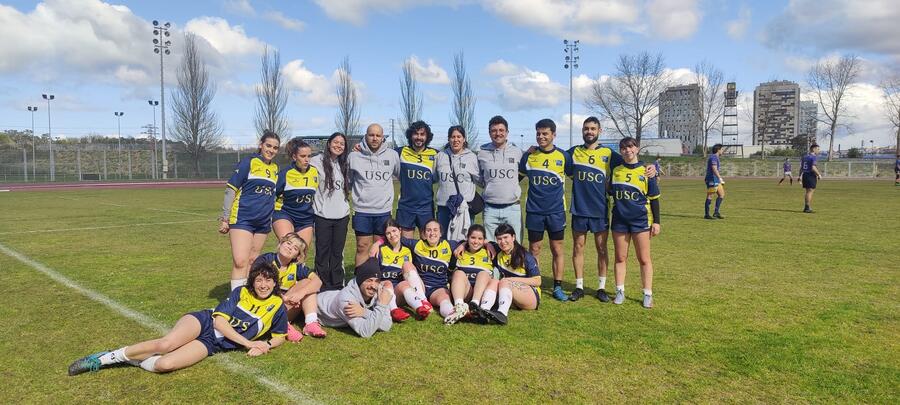 Equipos masculino e feminino de rugbi da USC 