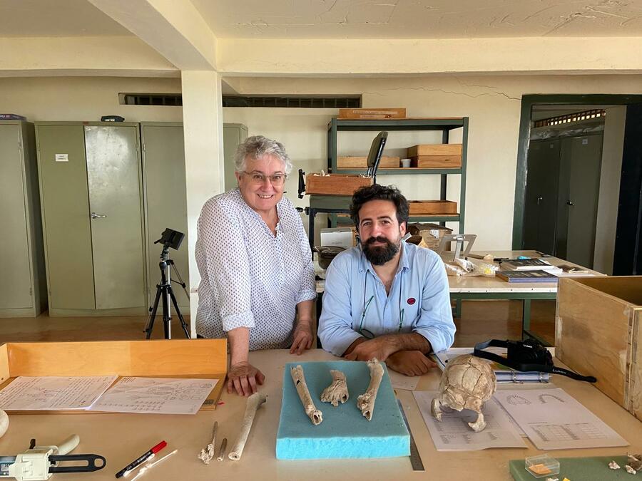 Paz de Miguel e Edgard Camarós no Turkana Basin Institute (TBI). Foto: Nuria Garcia-Tuset