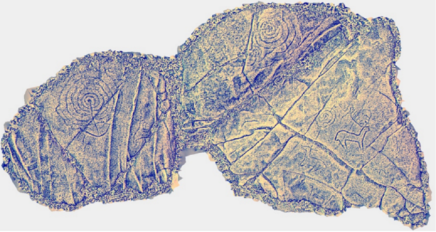 Calco dixital realizado con Xshade do petróglifo Fonte Pena Furada 1 Calco dixital realizado con Xshade do petróglifo Fonte Pena Furada 1