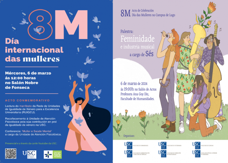 A USC celebra o 8M Día Internacional das Mulleres cun amplo programa de actividades institucionais, culturais e reivindicativas