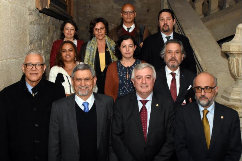 O presidente de Cabo Verde, Jorge de Almeida fonseca, visita a Universidade de Santiago