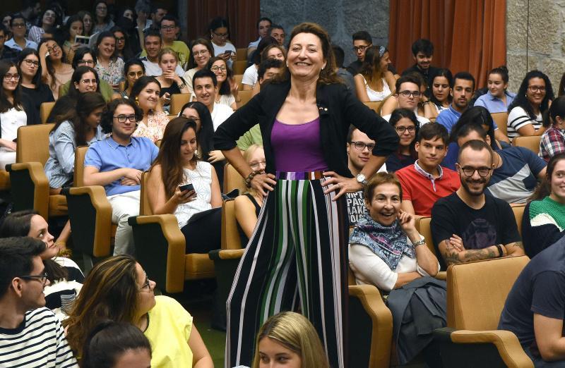 A Premio Nobel de Medicina May-Britt Moser compartiu a súa experiencia nun ateigado auditorio universitario