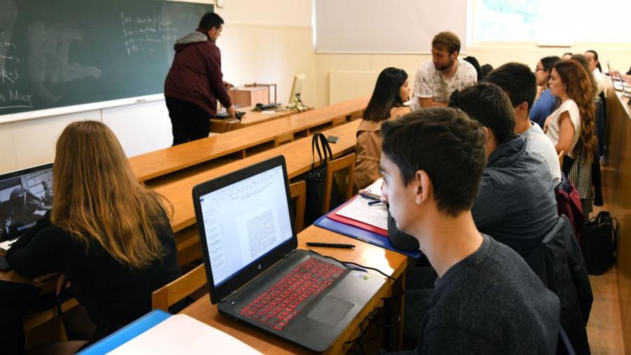 Aula de Ciencias da Comunicación. FOTO: Santi Alvite