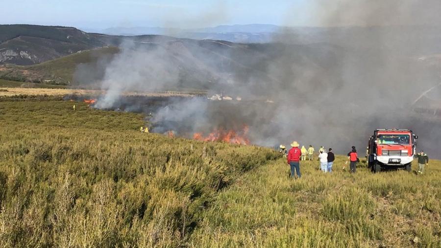 Queimas controladas realizadas en parcelas de Os Ancares