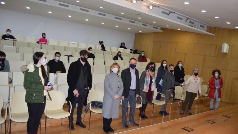 Participantes, organizadores e galardoados no II Certame de Creación Audiovisual do Campus de Lugo