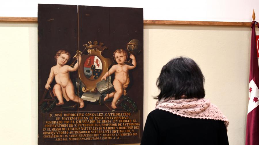 Vitor que se conserva na aula magna Ramón María Aller da Facultade de Matemáticas na honra de Rodríguez González. FOTO: Santi Alvite
