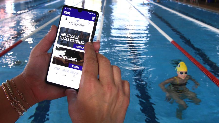 A USC dá acceso definitivamente á súa aplicación móbil para a actividade deportiva logo dunha fase inicial de probas. FOTO: Santi Alvite A USC dá acceso definitivamente á súa aplicación móbil para a actividade deportiva logo dunha fase inicial de probas. FOTO: Santi Alvite