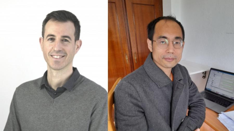 Manuel Ángel Ortuño Maqueda (esquerda) e Bin Wu (dereita)